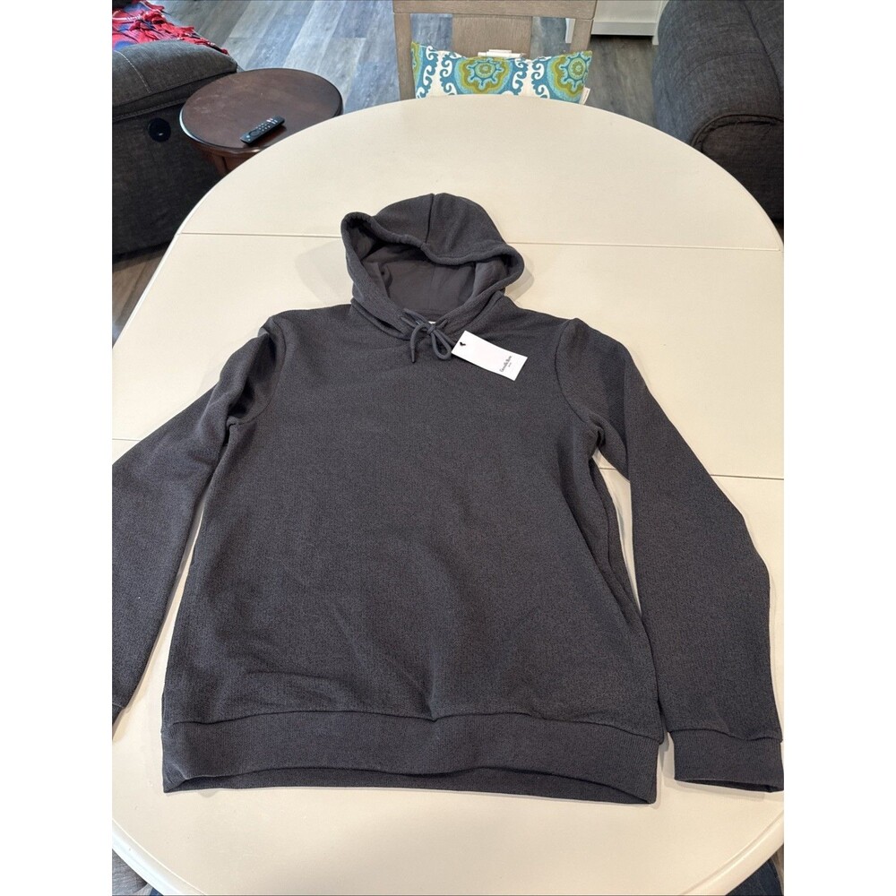 Goodfellow & Co. Men's Textured Fleece Hooded Sweatshirt - MEDIUM Charcoal New